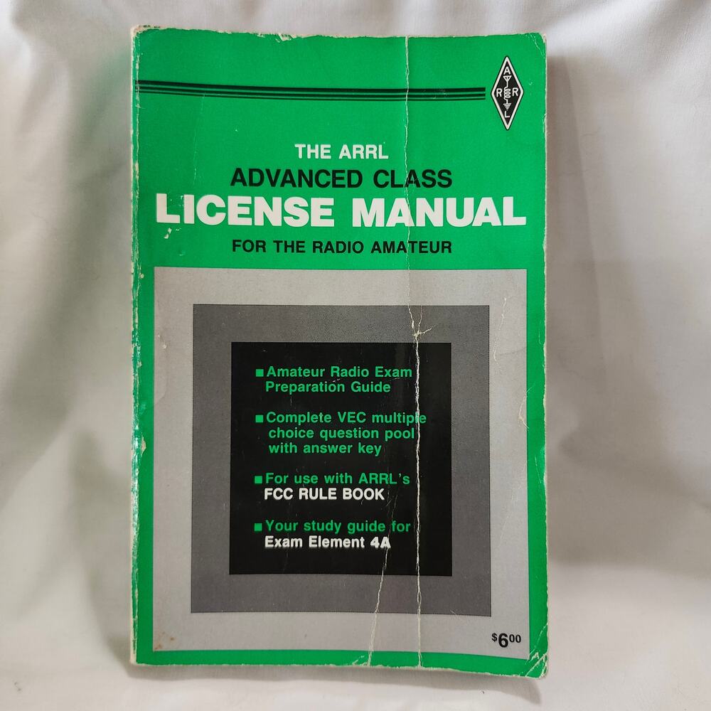 ARRL Advanced Class License Manual 3rd Ed 5th Print Vintage Good Cond B11